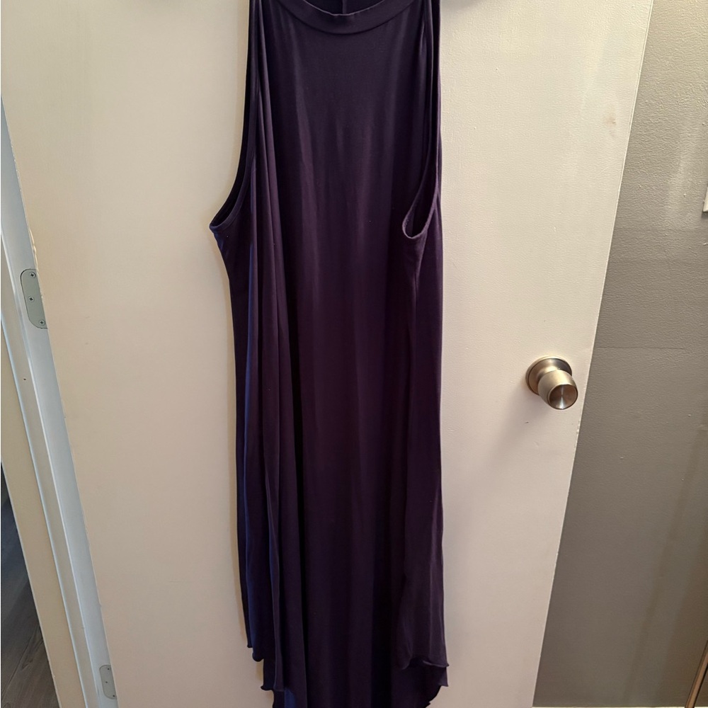 SHEIN high neck Sleeveless Dress maxi in navy